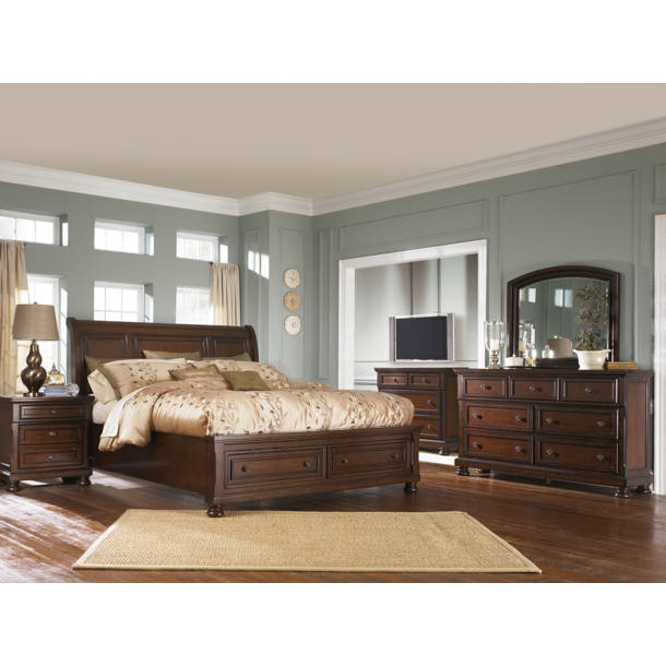 Signature Design by Ashley Porter 2 Drawer Nightstand in Rustic Brown